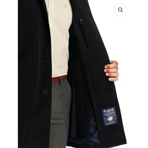 HART SCHAFFNER MARX Men's navy blue Hartsdale All Weather Raincoat size 48R - Picture 3 of 12